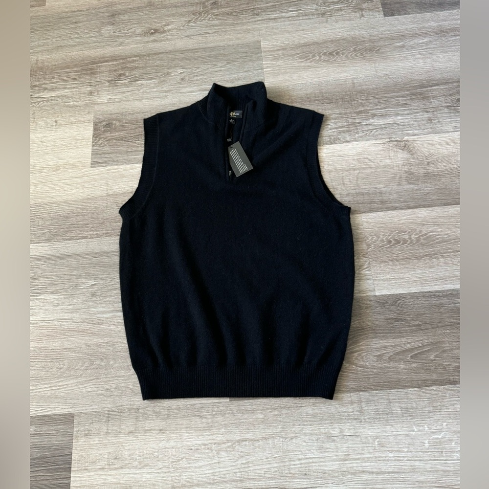 NWT Glen Lyon cashmere sweater vest black large